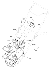 Engine Group Diagram and Parts List for 922S (1696162-00)(2012) Briggs and Stratton Snow Blower